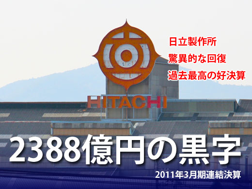 日立製作所が最高益
